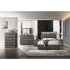 Acme Escher Rectangular Wooden Frame Mirror in Gray Oak view 2