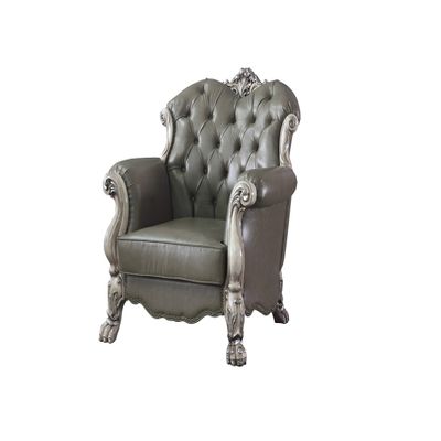 Acme Furniture Dresden Chair with 1 Pillow, Vintage Bone White