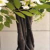 AMERIQUE 6 Feet Gorgeous and Dense Blooming Wisteria Artificial Tree, Cream White, Pre-Potted with Nursery Pot, Real Touch Tech., Green and White view 4