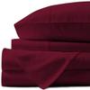 800 Thread Count- 5Pcs Split Sheets Set Burgundy 100% Cotton Bed Sheets, Split California King Sheets Sets for Adjustable Beds, Split Fitted Sheet, Fits Mattress Upto 15" Deep Pockets view 1