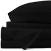 800 Thread Count- 5Pcs Split Sheets Set Black 100% Cotton Bed Sheets, Split King Sheets Sets for Adjustable Beds, Split Fitted Sheet, Fits Mattress Upto 15" Deep Pockets view 1
