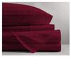800 Thread Count- 5Pcs Split Sheets Set Burgundy Stripe 100% Cotton Bed Sheets, Split California King Sheets Sets for Adjustable Beds, Split Fitted Sheet, Fits Mattress Upto 15" Deep Pockets view 1