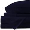 800 Thread Count- 5Pcs Split Sheets Set Navy Blue 100% Cotton Bed Sheets, Split King Sheets Sets for Adjustable Beds, Split Fitted Sheet, Fits Mattress Upto 15" Deep Pockets view 1