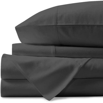 800 Thread Count- 5Pcs Split Sheets Set Grey 100% Cotton Bed Sheets, Split King Sheets Sets for Adjustable Beds, Split Fitted Sheet, Fits Mattress Upto 15" Deep Pockets