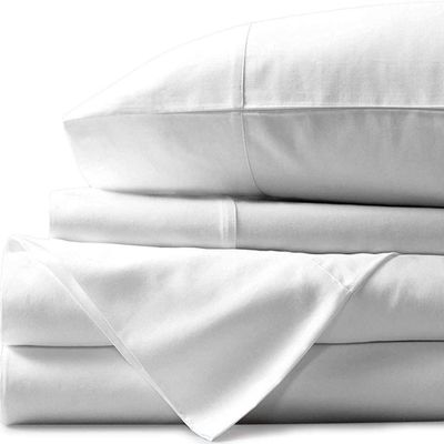 800 Thread Count- 5Pcs Split Sheets Set White 100% Cotton Bed Sheets, Split California King Sheets Sets for Adjustable Beds, Split Fitted Sheet, Fits Mattress Upto 15" Deep Pockets