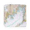 Betsy Drake Buzzards Bay, MA Nautical Map Coaster Set of 4 view 1