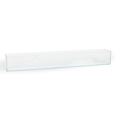 Clear Floral Glass Rectangular Planter 4" H x 4" W x 36" L - Rectangle Vase Vision Glass Pot