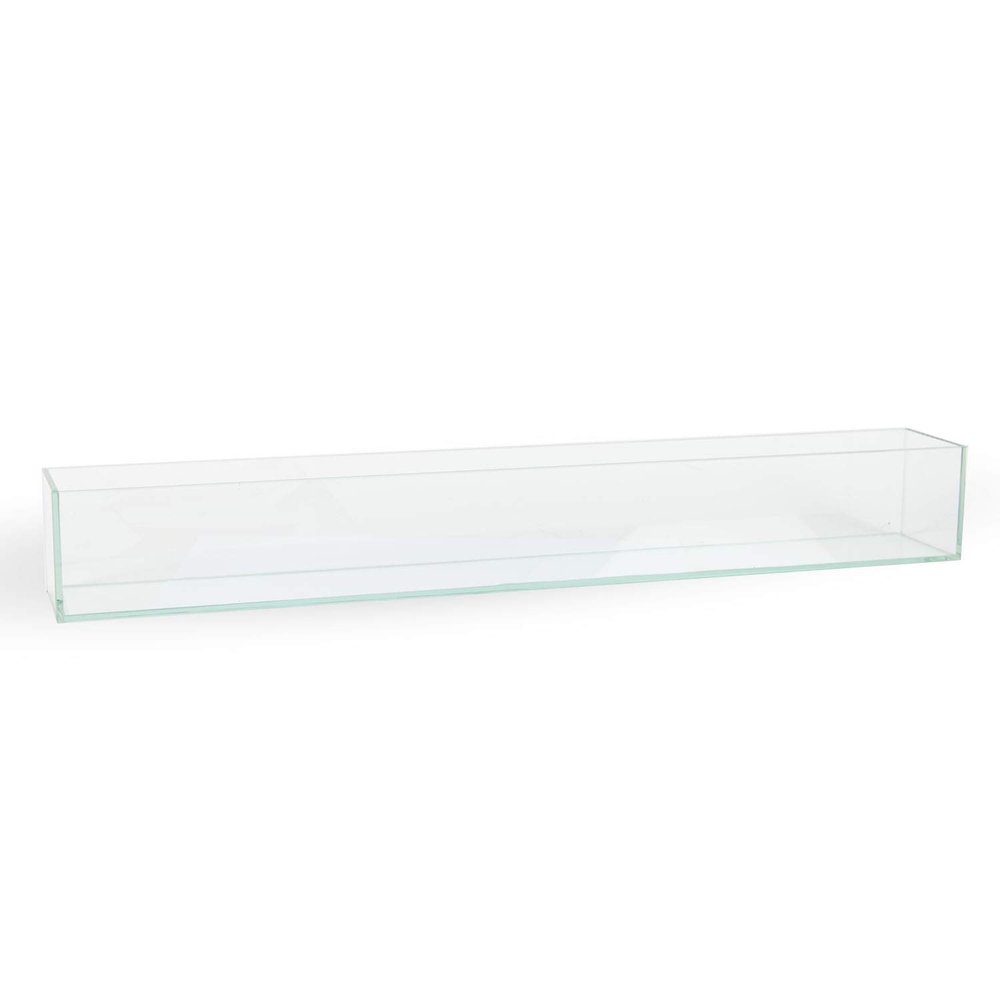 Clear Floral Glass Rectangular Planter 4" H x 4" W x 36" L - Rectangle Vase Vision Glass Pot