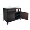 Buffet Cabinet Sideboard Kitchen Storage Cabinet Cupboard with Adjustable Shelf, Brown view 3