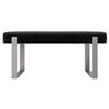 VANT Upholstered Bed Bench - Velvet Black - Brushed Nickel - Contemporary Modern, Bedroom Bench Seat, Hallway, or Entryway view 1