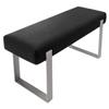 VANT Upholstered Bed Bench - Velvet Black - Brushed Nickel - Contemporary Modern, Bedroom Bench Seat, Hallway, or Entryway view 4