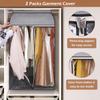 MISSLO 43" Hanging Garment Bags for Hanging Clothes Fully Enclosed Coat Bags for Closet Storage Clothes Cover with Large Clear Window and 3 Zippers (Rack not included), 2 Packs view 3
