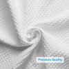 AmazerBath White Shower Curtain Fabric, Waffle Shower Curtain Polyester, Luxury Cloth Shower Curtains for Bathroom, Hotel Quality, Machine Washable, Heavy Duty, 72 x 72 Inches (Matte White) view 3