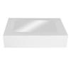 O'CREME Rectangular Window Pie Box 8.5 Inch x 5.5 Inch x 2 Inch High - 5 Pieces White view 2