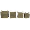 Rustic Square Wicker Table and Floor Baskets - Set of 4 view 1