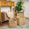 Rustic Square Wicker Table and Floor Baskets - Set of 4 view 2