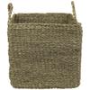 Rustic Square Wicker Table and Floor Baskets - Set of 4 view 3