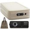 Simpli Comfy 18 Twin Inflatable Air Mattress with Built-in Dual Pump, Elevated, Adjustable Firmness, Self-Inflating Blow-Up Mattress with Storage Bag for Home, Guest, Travel, Camping, Relocation view 1