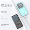 Allxin Portable Neck Fan Mini Quiet Handheld Personal 0-180 Foldable USB Rechargeable Fan Operated for Home Office Outdoor Travel, 3000mAh Power Bank Hands Free Necklace Fans view 4