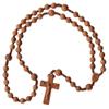 IHM Imports Sine Cera Light Jujube Wood 5 Decade Catholic Rosary, Double-sided Laser Engraved Centerpiece, Smooth 8/10mm Beads view 1