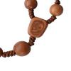 IHM Imports Sine Cera Light Jujube Wood 5 Decade Catholic Rosary, Double-sided Laser Engraved Centerpiece, Smooth 8/10mm Beads view 3