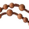 IHM Imports Sine Cera Light Jujube Wood 5 Decade Catholic Rosary, Double-sided Laser Engraved Centerpiece, Smooth 8/10mm Beads view 4