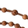 IHM Imports Sine Cera Light Jujube Wood 5 Decade Catholic Rosary, Double-sided Laser Engraved Centerpiece with 8/10mm Carved Rose Beads view 4