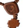 IHM Imports Sine Cera Light Jujube Wood 5 Decade Catholic Rosary, Double-sided Laser Engraved Centerpiece with Cross Shaped Our Father Beads, Smooth 10mm Beads view 3