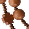 IHM Imports Sine Cera Light Jujube Wood 5 Decade Catholic Rosary, Double-sided Laser Engraved Centerpiece with Cross Shaped Our Father Beads, Smooth 10mm Beads view 4