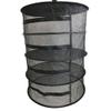 Cabilock Folding Circular Drying Net Zippers Mesh Dryer for Herbs Fruits and Vegetables Convenient Outdoor Hanging Drying Rack Black view 1