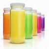 16oz Glass Juice Bottles with Lids - 6 Pack Wide Mouth Glass Water Bottles for Juices, Smoothies, Beverage Storage - Durable, Reusable, Dishwasher Safe, Glass Bottles for Juicing (Grey Caps) view 1
