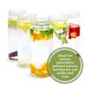 16oz Glass Juice Bottles with Lids - 6 Pack Wide Mouth Glass Water Bottles for Juices, Smoothies, Beverage Storage - Durable, Reusable, Dishwasher Safe, Glass Bottles for Juicing (Grey Caps) view 3