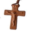 IHM Imports Sine Cera Light Jujube Wood 5 Decade Catholic Rosary, Double-sided Laser Engraved Centerpiece with Smooth 10/12mm Beads view 2