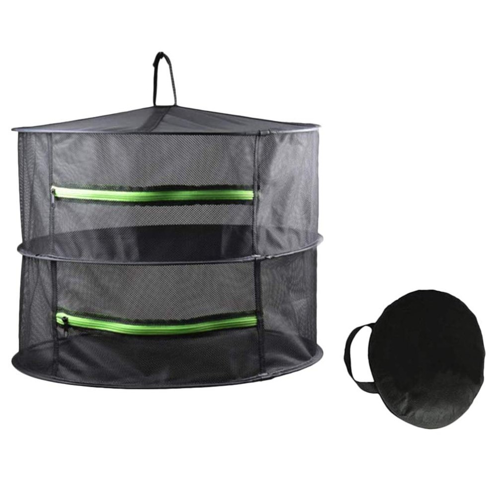 Cabilock 2-Layers Drying Net with Zipper Cloth Hanging Storage