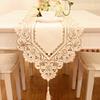 KXMYT Embroidered Table Flag, Flower Hollow Tassel Decoration Pastoral Tablecloth, Dust-Proof for Party/Banquet/Restaurant/Outdoors(Dark Gray),40245cm view 1