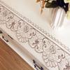 KXMYT Embroidered Table Flag, Flower Hollow Tassel Decoration Pastoral Tablecloth, Dust-Proof for Party/Banquet/Restaurant/Outdoors(Dark Gray),40245cm view 3