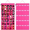 AROUY Sunglasses Organizer Storage, Hanging Wall Pocket Glasses Organizer - 25 Felt Slots Sunglass Organizers Holder Eyeglass Display with Sturdy Rope (Large, Rose) view 1