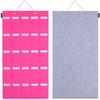 AROUY Sunglasses Organizer Storage, Hanging Wall Pocket Glasses Organizer - 25 Felt Slots Sunglass Organizers Holder Eyeglass Display with Sturdy Rope (Large, Rose) view 4