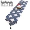 KXMYT Table Runners, Japanese Style Linen Cotton Tablecloths with Tasseled, Non-Slip Heat-Resistant, for Hotel/Kitchen/Party/Meeting Room,D,32120cm view 3