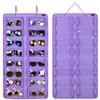 AROUY Sunglasses Organizer Storage, Hanging Dust Proof Wall Pocket Glasses Organizer - 16 Felt Slots Sunglass Organizer Holder with Metal Hook and Sturdy Rope (Dust Proof, Purple) view 1