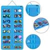AROUY Sunglasses Organizer Storage, Hanging Dust Proof Wall Pocket Glasses Organizer - 16 Felt Slots Sunglass Organizers Holder with Metal Hook and Sturdy Rope (Dust Proof, Light Blue) view 2