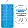 AROUY Sunglasses Organizer Storage, Hanging Dust Proof Wall Pocket Glasses Organizer - 16 Felt Slots Sunglass Organizers Holder with Metal Hook and Sturdy Rope (Dust Proof, Light Blue) view 3