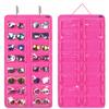 AROUY Sunglasses Organizer Storage, Hanging Dust Proof Wall Pocket Glasses Organizer - 16 Felt Slots Sunglass Organizer Holder with Metal Hook and Sturdy Rope (Dust Proof, Rose) view 1
