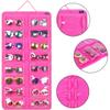 AROUY Sunglasses Organizer Storage, Hanging Dust Proof Wall Pocket Glasses Organizer - 16 Felt Slots Sunglass Organizer Holder with Metal Hook and Sturdy Rope (Dust Proof, Rose) view 2