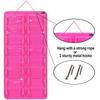 AROUY Sunglasses Organizer Storage, Hanging Dust Proof Wall Pocket Glasses Organizer - 16 Felt Slots Sunglass Organizer Holder with Metal Hook and Sturdy Rope (Dust Proof, Rose) view 3