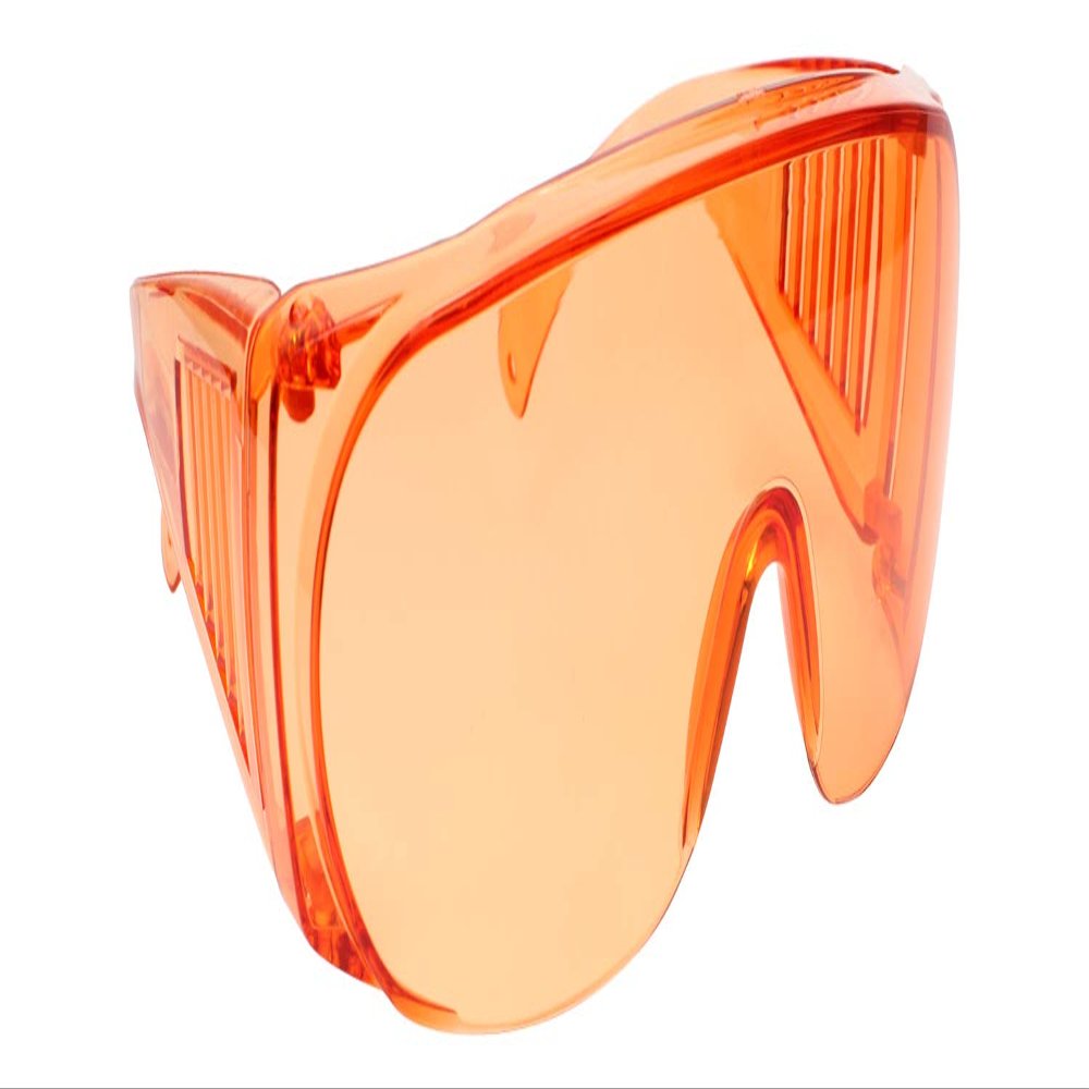 Calabria 1003 Fit Over Safety Glasses Fitover Prescription Eyewear Orange Men Women Large Wraparound Tinted Anti Fog Scratch