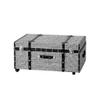 DormCo Texture Brand Trunk - White Threaded Black 29"L x 20"W x 14"H view 1
