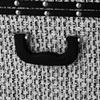 DormCo Texture Brand Trunk - White Threaded Black 29"L x 20"W x 14"H view 3