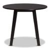 Baxton Studio Ela Modern and Contemporary Dark Brown Finished 35-Inch-Wide Round Wood Dining Table view 4