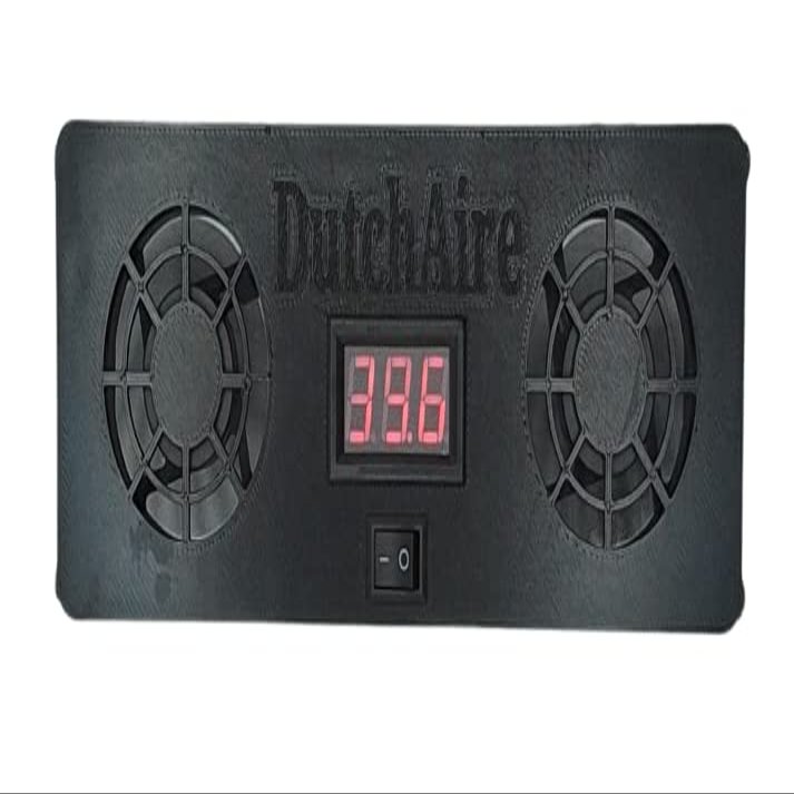 Dutchaire RV Refrigerator Fin Fan with Fridge Temperature Readout
